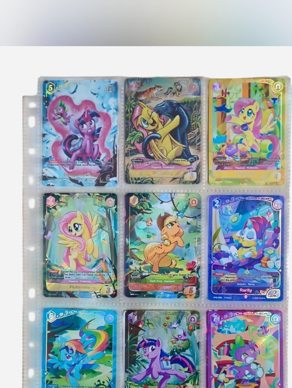 My Little Pony Collectible Trading Card Set - Pink, Yellow, Blue, Purple